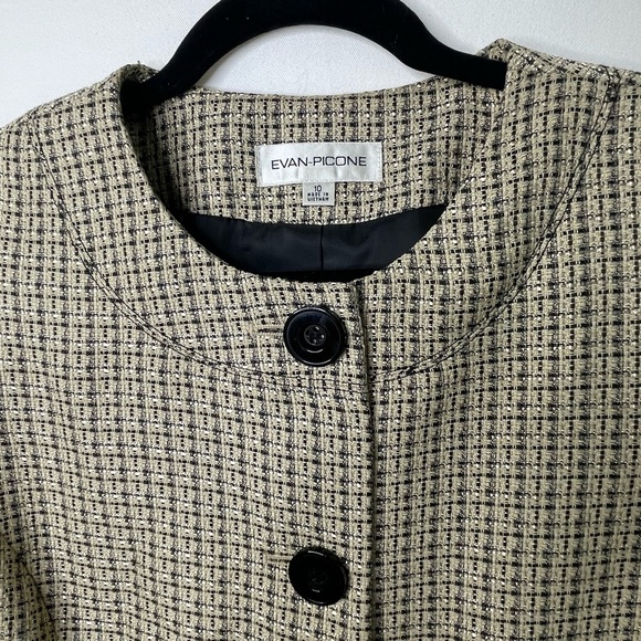 Evan Picone Women's Tweed Woven Blazer Sz 10 - Picture 8 of 14